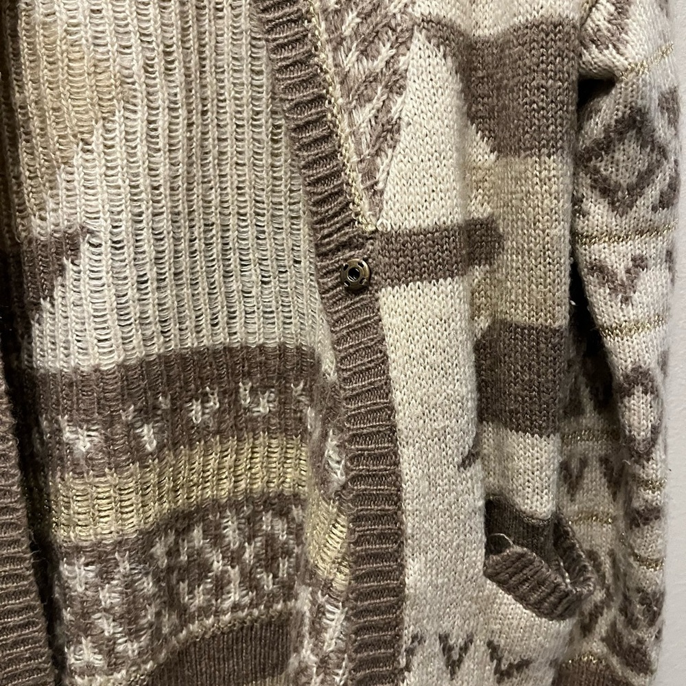 Neutral Aztec Print Cardigan - Picture 3 of 13